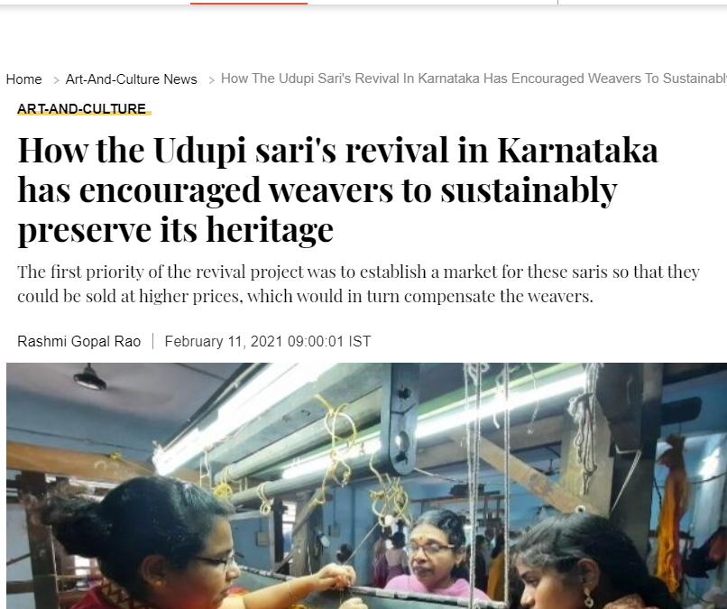 How the UDupi sari’s revival in Karnataka has encouraged weavers to sustainably preserve its heritage