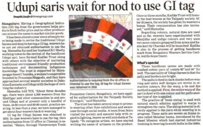 Udupi sari wait for nod to use GI tag