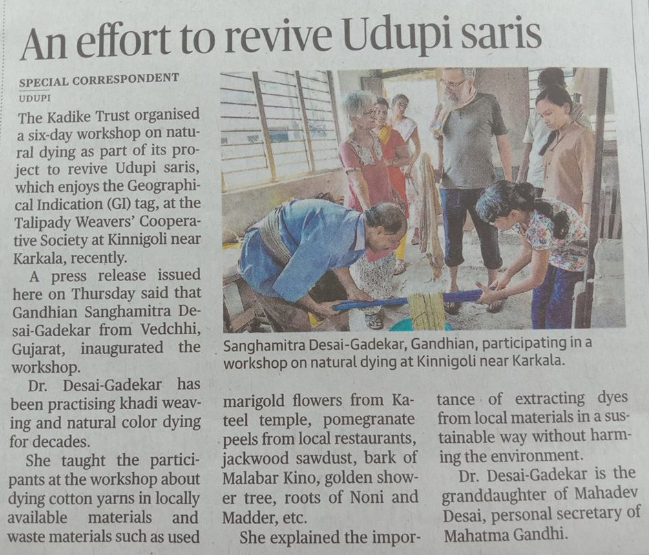 An effort to revive Udupi saris