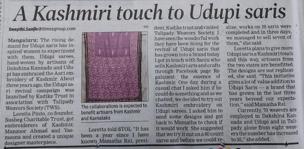 A Kashmiri touch to Udupi saris