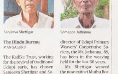 Nekara Ratna Award to two senior most weavers in Udupi and D.K.